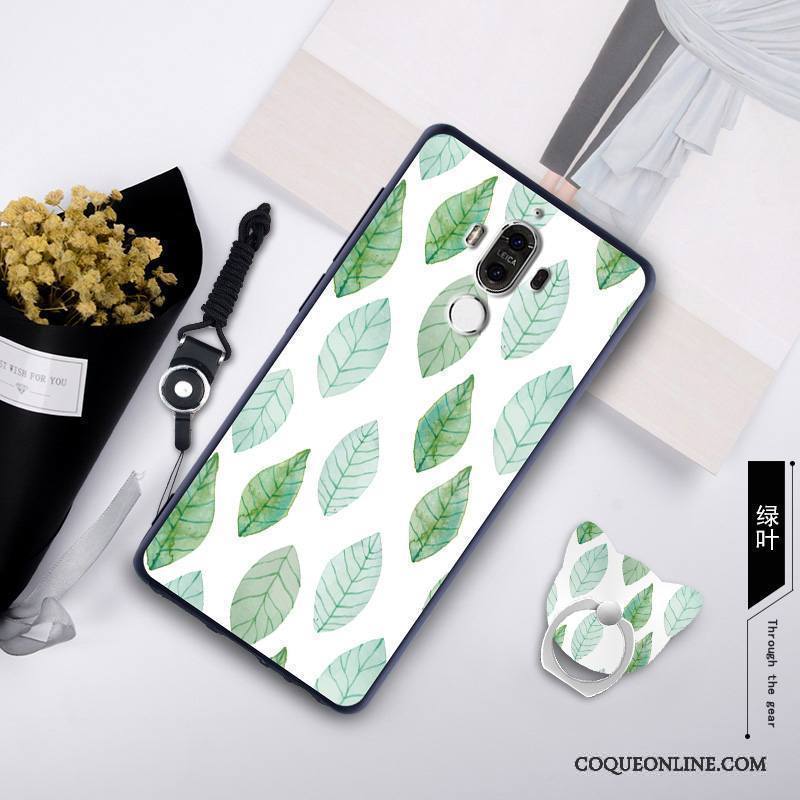 Huawei Mate 9 Vert Fluide Doux Ornements Suspendus Tempérer Silicone Membrane Coque