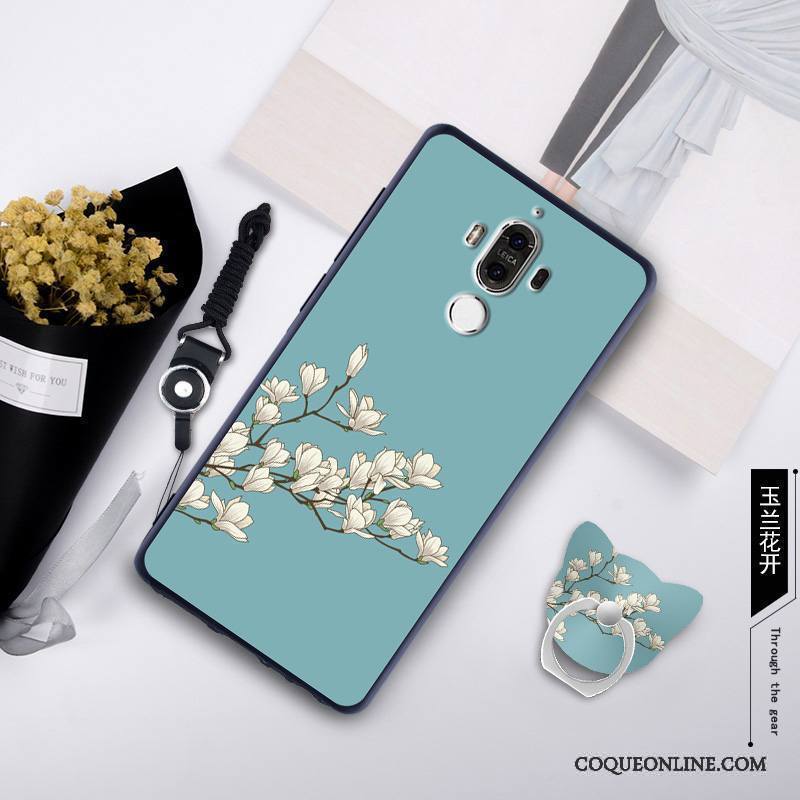 Huawei Mate 9 Vert Fluide Doux Ornements Suspendus Tempérer Silicone Membrane Coque