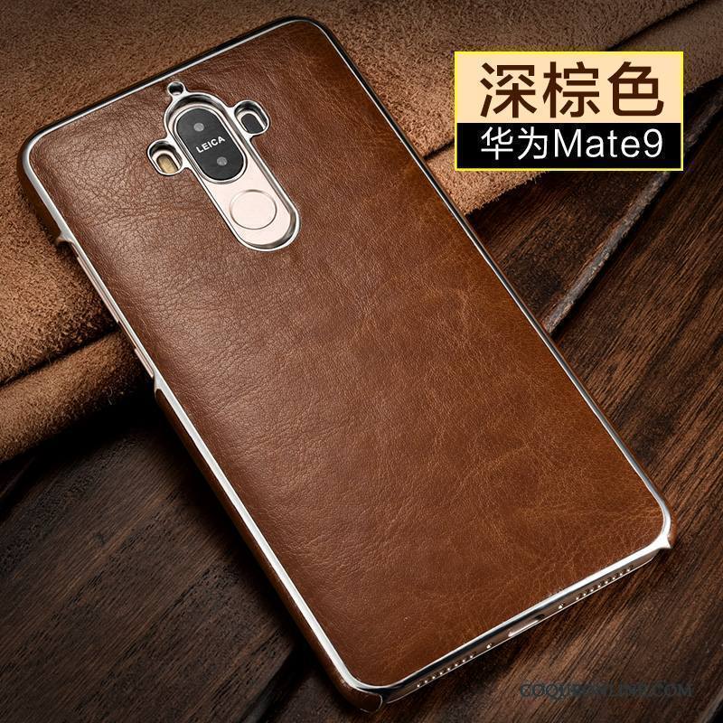 Huawei Mate 9 Étui Légère Mode Business Or Coque De Téléphone Rouge