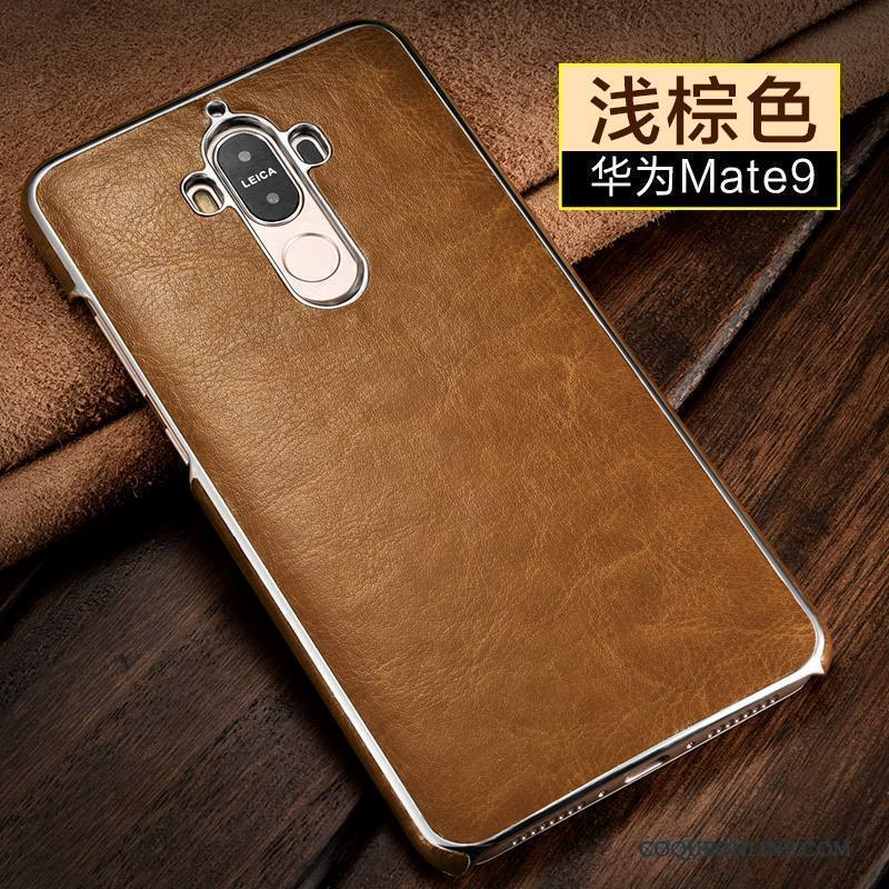 Huawei Mate 9 Étui Légère Mode Business Or Coque De Téléphone Rouge