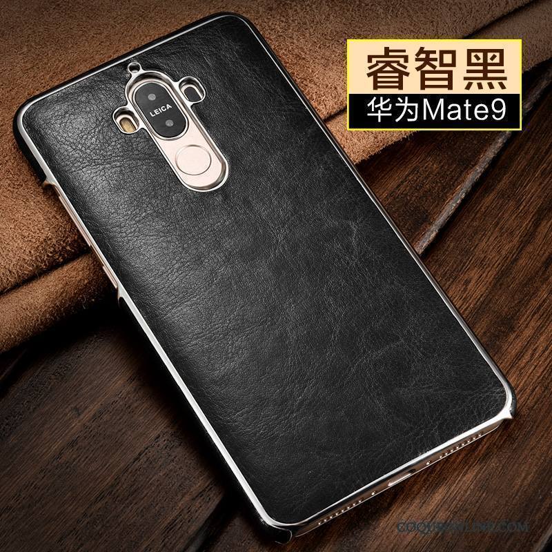 Huawei Mate 9 Étui Légère Mode Business Or Coque De Téléphone Rouge