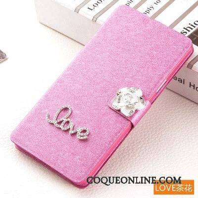 Huawei Mate S Clamshell Coque De Téléphone Étui En Cuir Téléphone Portable Sac Rose