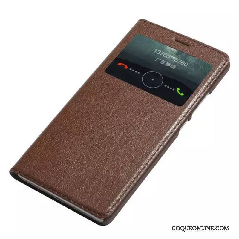 Huawei Mate S Coque De Téléphone Cuir Protection Étui Téléphone Portable Dormance Rouge