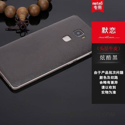 Huawei Mate S Coque De Téléphone Protection Métal Violet Étui Cuir Véritable Border