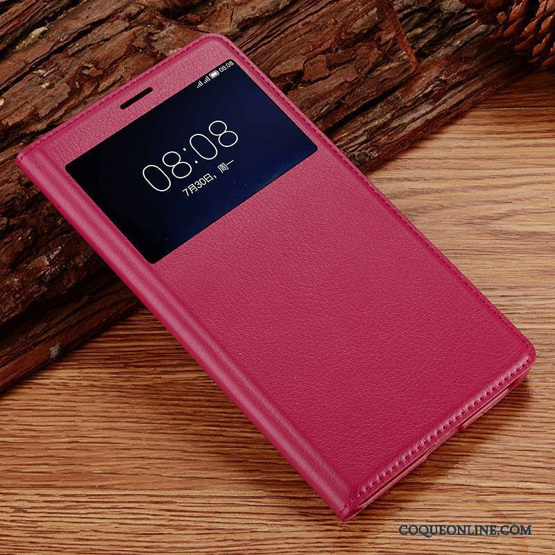 Huawei Mate S Coque De Téléphone Téléphone Portable Étui En Cuir Clamshell Rose