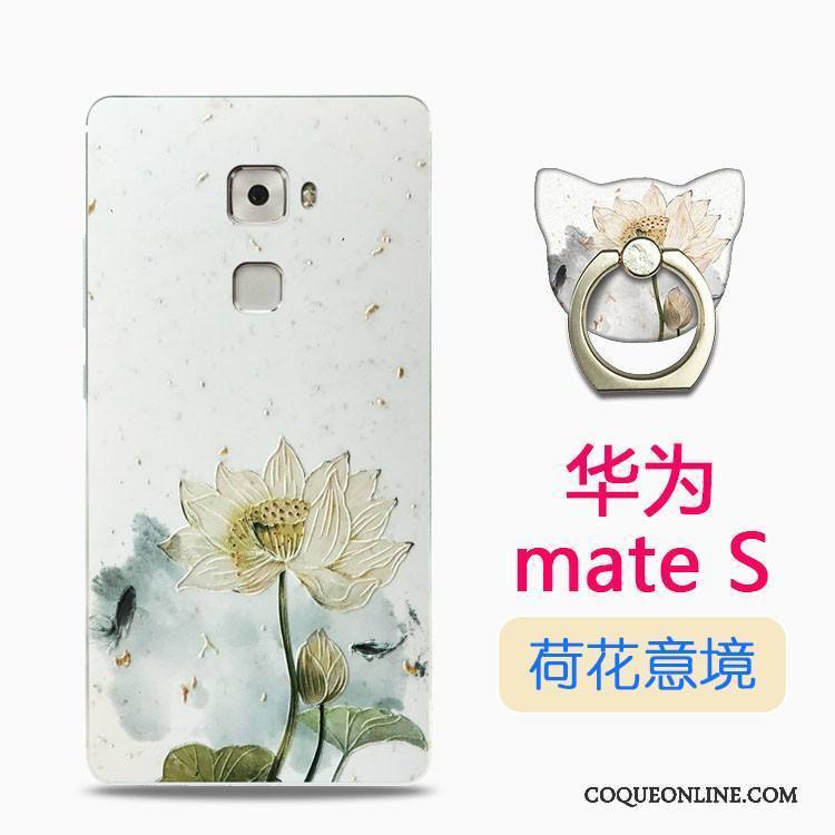 Huawei Mate S Coque Jeunesse Blanc Transparent Style Chinois Beau Silicone