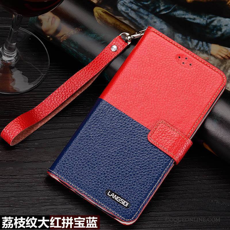 Huawei Mate S Difficile Cuir Véritable Coque De Téléphone Téléphone Portable Protection Rouge Étui En Cuir