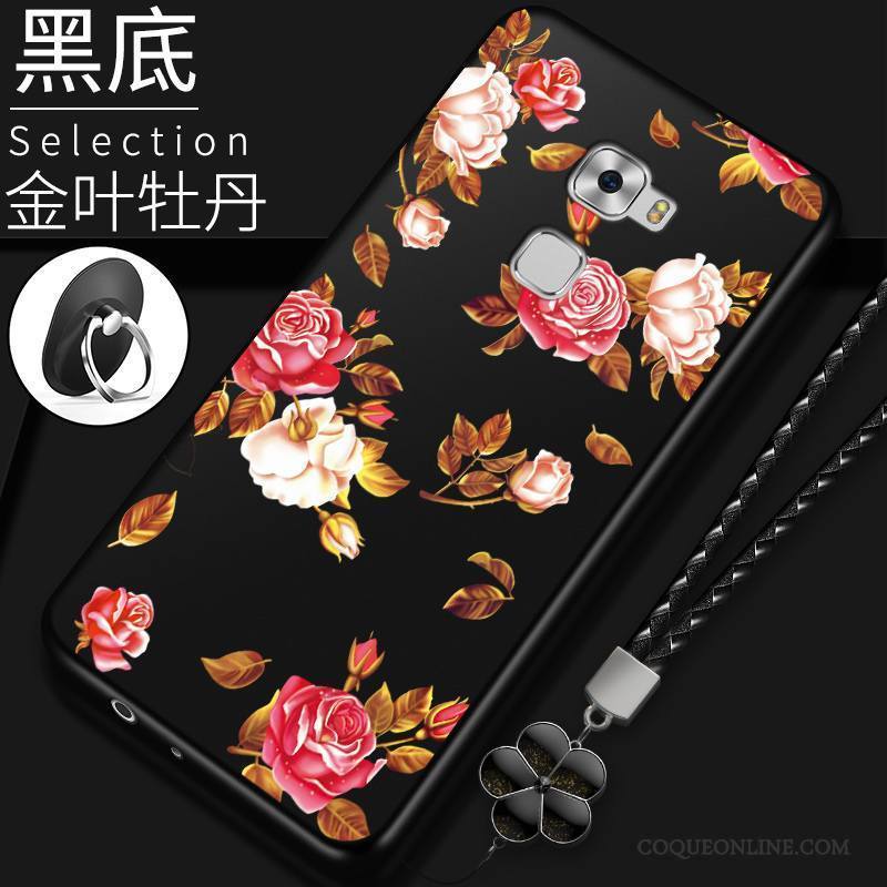 Huawei Mate S Rouge Étui Coque Silicone Tendance Protection Fleur De Pêche