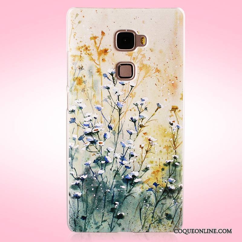 Huawei Mate S Violet Peinture Difficile Protection Coque De Téléphone Délavé En Daim Étui