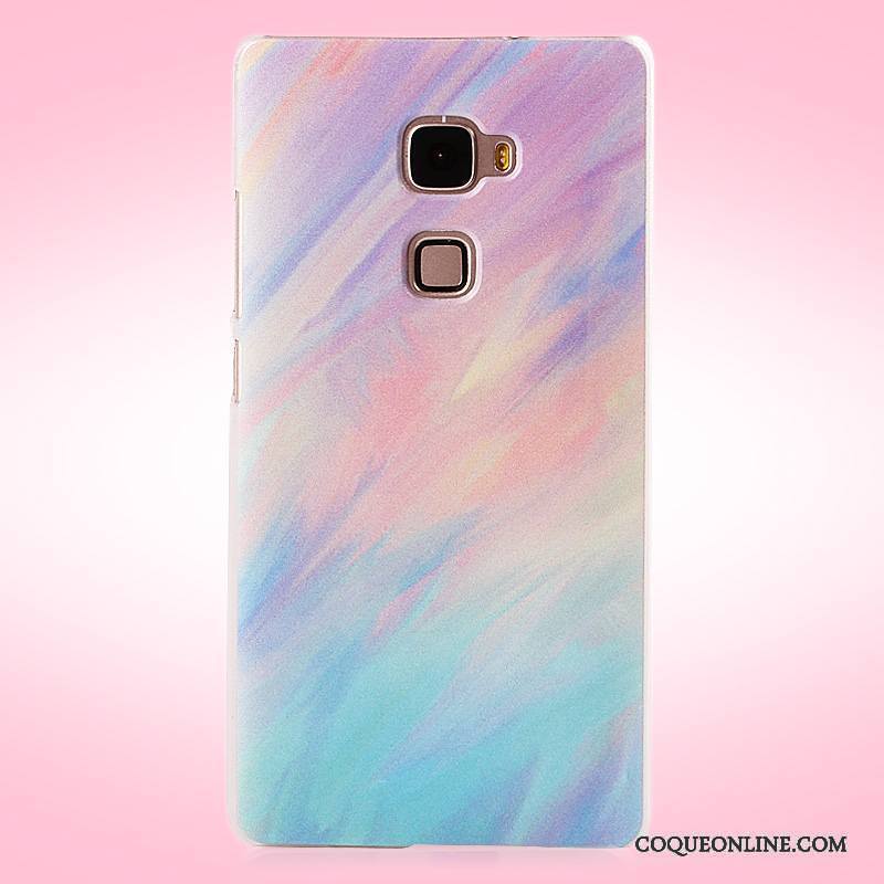 Huawei Mate S Violet Peinture Difficile Protection Coque De Téléphone Délavé En Daim Étui