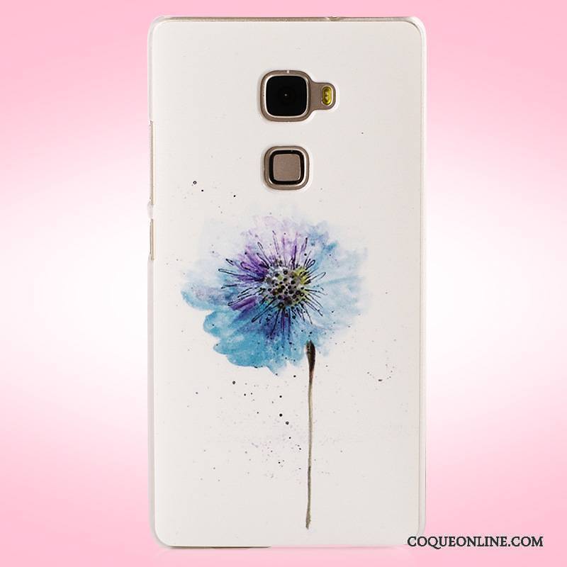 Huawei Mate S Violet Peinture Difficile Protection Coque De Téléphone Délavé En Daim Étui