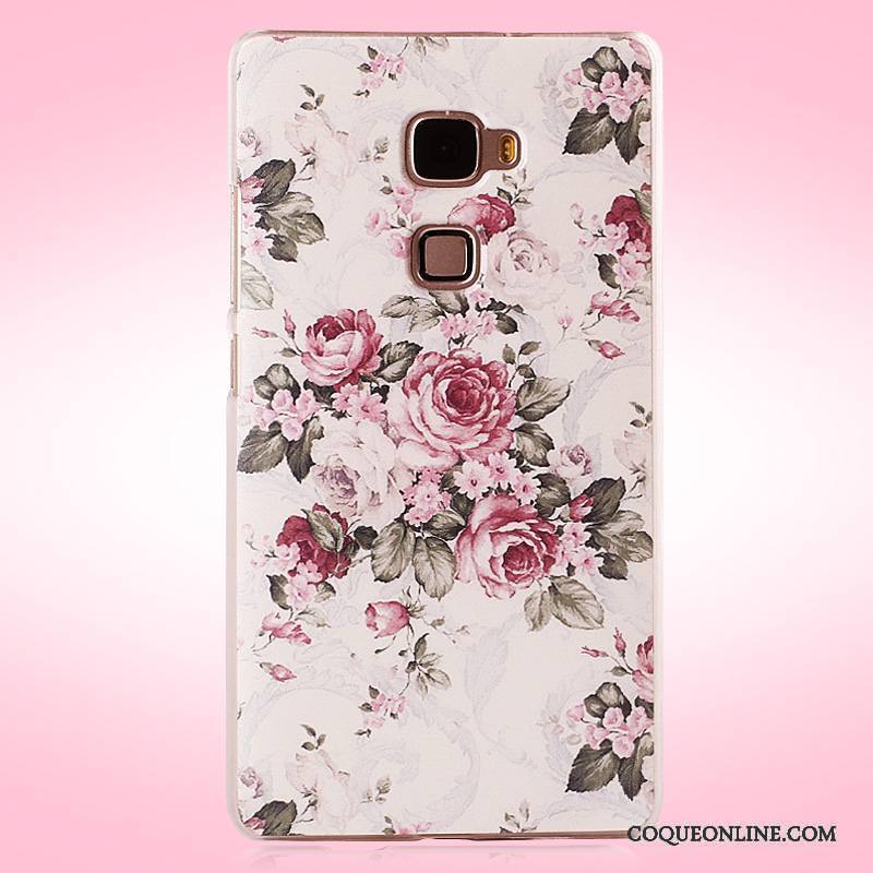 Huawei Mate S Violet Peinture Difficile Protection Coque De Téléphone Délavé En Daim Étui