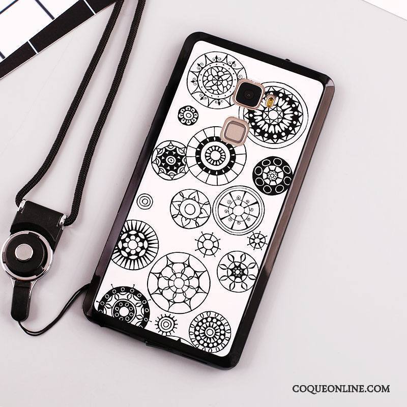 Huawei Mate S Étui Blanc Peinture Protection Coque Nouveau Ornements Suspendus