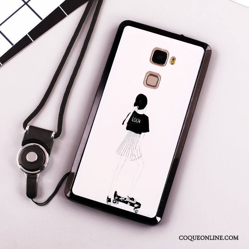 Huawei Mate S Étui Blanc Peinture Protection Coque Nouveau Ornements Suspendus