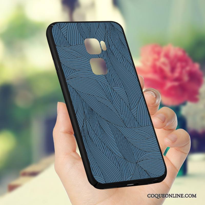 Huawei Mate S Étui Coque De Téléphone Délavé En Daim Silicone Bleu Protection Nouveau