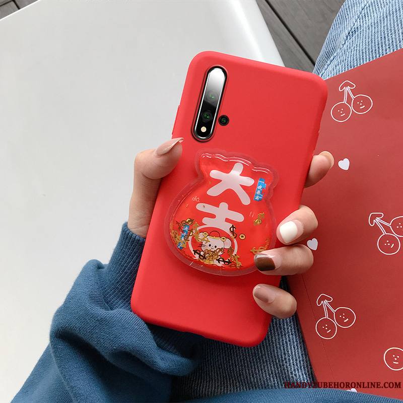 Huawei Nova 5t Coque Rat Dessin Animé Amoureux Quicksand Silicone Incassable Net Rouge