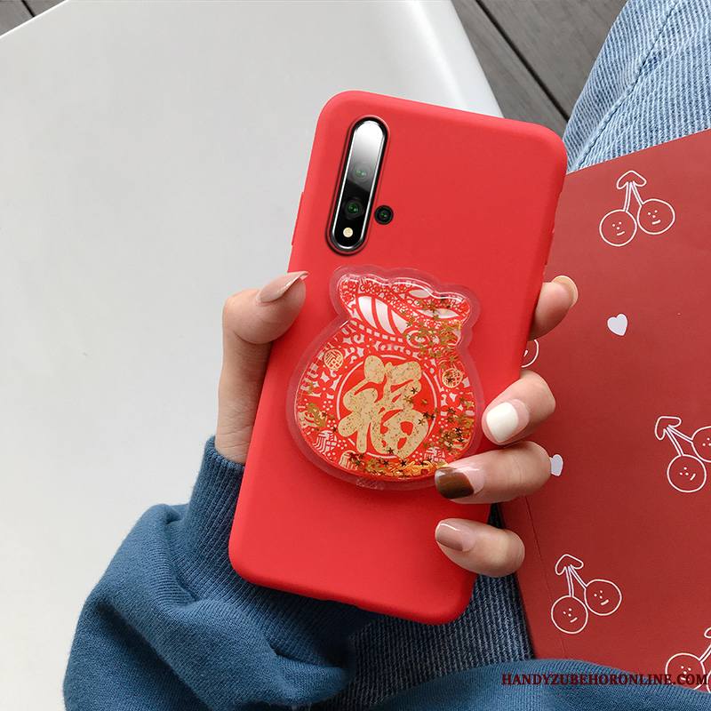 Huawei Nova 5t Coque Rat Dessin Animé Amoureux Quicksand Silicone Incassable Net Rouge