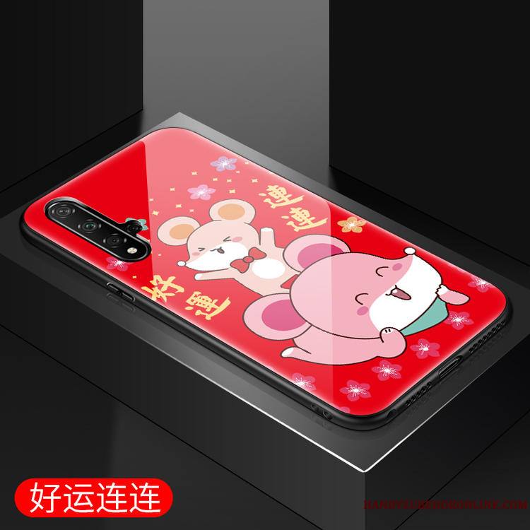 Huawei Nova 5t Coque Silicone Rouge Tendance Tout Compris Nouveau Vent Rat