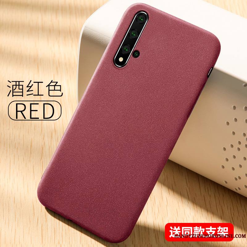 Huawei Nova 5t Coque Étui Créatif Protection Fluide Doux Tendance Délavé En Daim Silicone