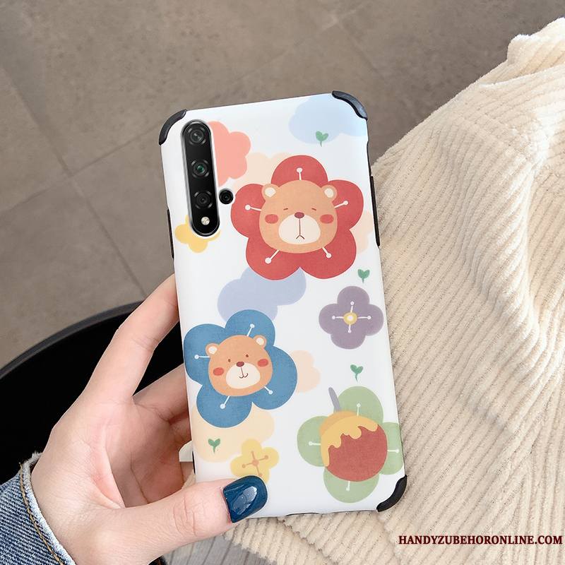 Huawei Nova 5t Dessin Animé Rat Vert Incassable Coque De Téléphone Silicone Amoureux