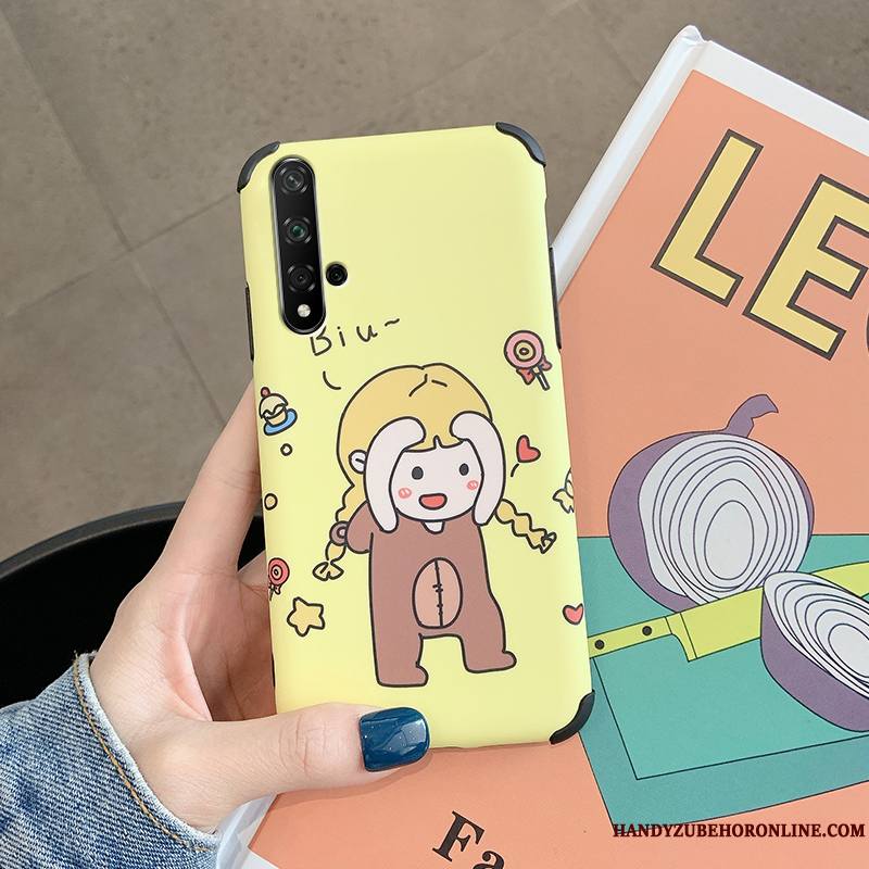 Huawei Nova 5t Dessin Animé Rat Vert Incassable Coque De Téléphone Silicone Amoureux