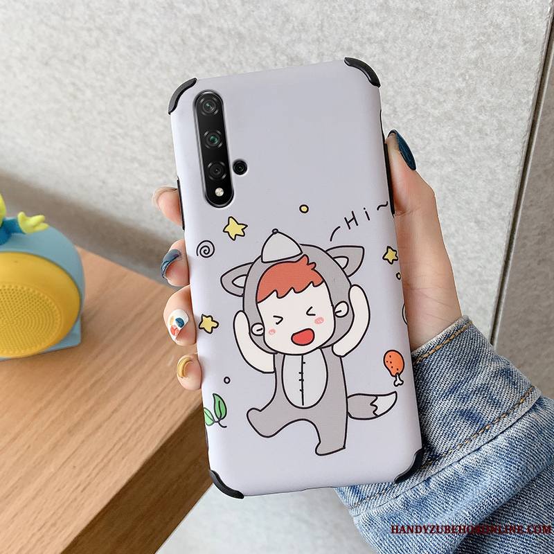 Huawei Nova 5t Dessin Animé Rat Vert Incassable Coque De Téléphone Silicone Amoureux