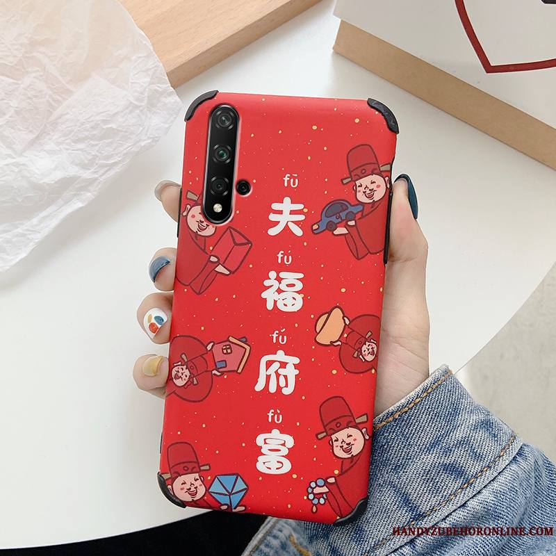 Huawei Nova 5t Dessin Animé Rat Vert Incassable Coque De Téléphone Silicone Amoureux