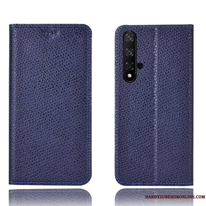 Huawei Nova 5t Housse Protection Cuir Véritable Tout Compris Modèle Fleurie Coque De Téléphone Étui