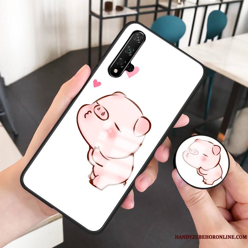 Huawei Nova 5t Petit Coque Blanc Charmant Miroir De Téléphone Créatif