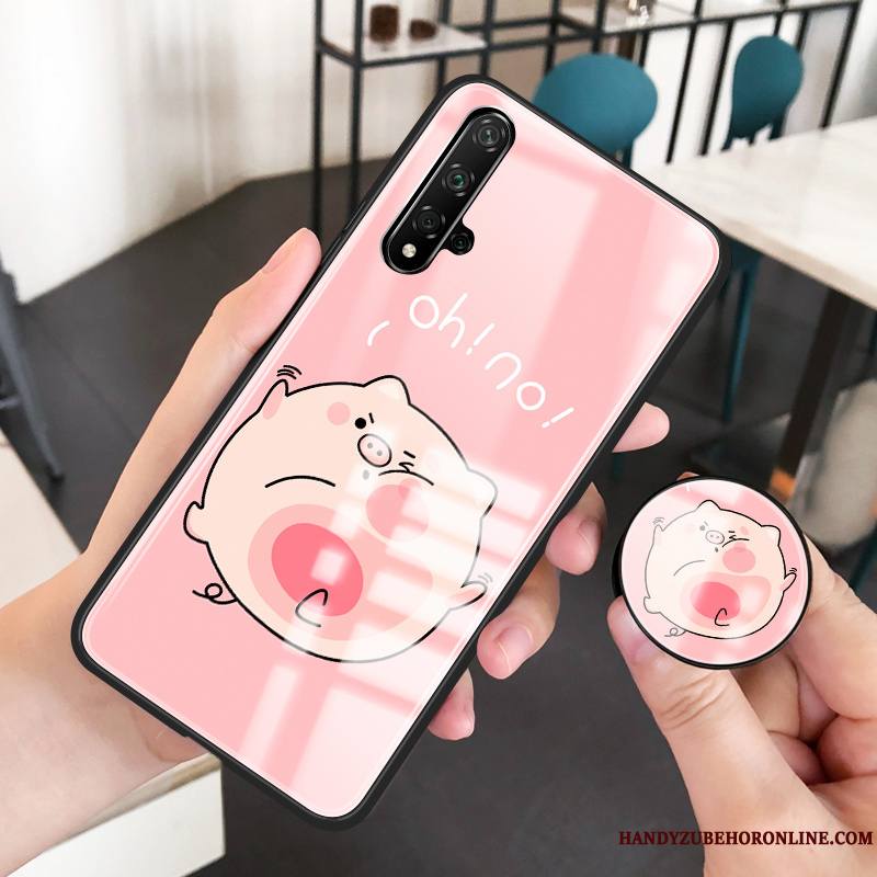 Huawei Nova 5t Petit Coque Blanc Charmant Miroir De Téléphone Créatif