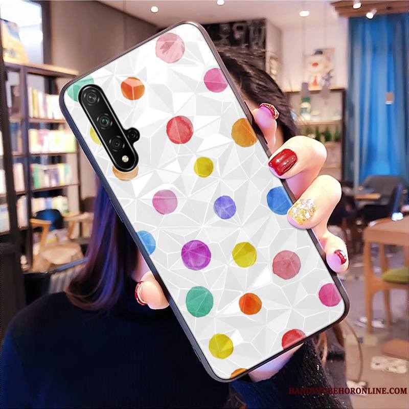 Huawei Nova 5t Petit Modèle Fleurie Dimensionnel Coque De Téléphone Vert Frais Net Rouge