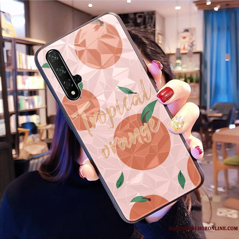 Huawei Nova 5t Petit Modèle Fleurie Dimensionnel Coque De Téléphone Vert Frais Net Rouge