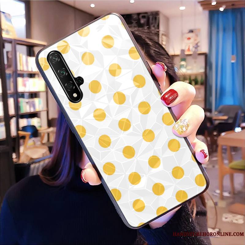 Huawei Nova 5t Petit Modèle Fleurie Dimensionnel Coque De Téléphone Vert Frais Net Rouge