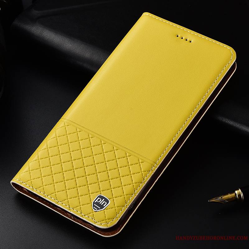 Huawei Nova 5t Étui En Cuir Tout Compris Coque De Téléphone Jaune Incassable Housse Protection