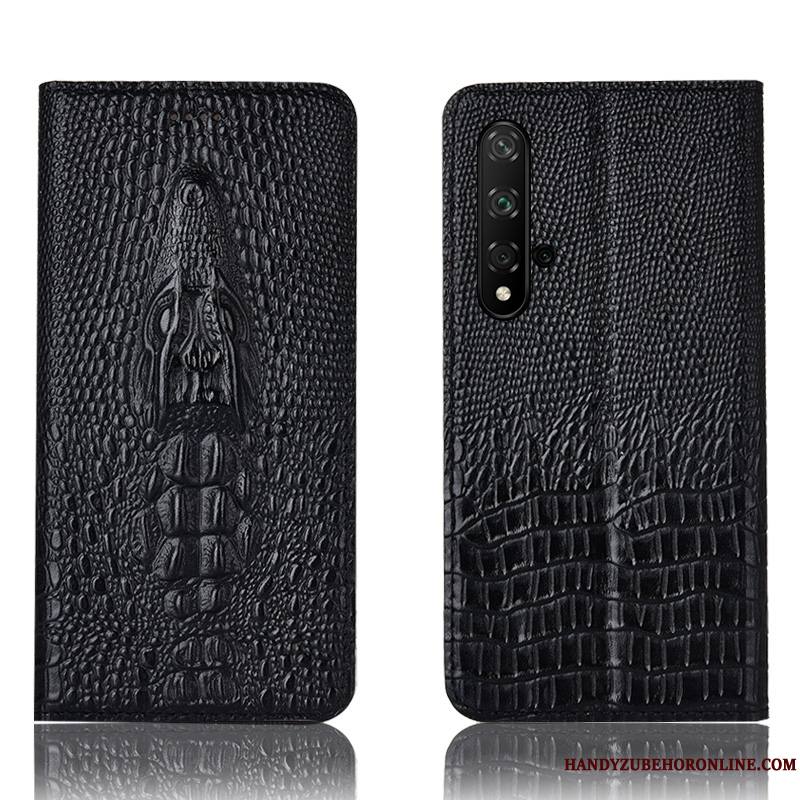 Huawei Nova 5t Étui Incassable Crocodile Protection Coque De Téléphone Housse Cuir Véritable