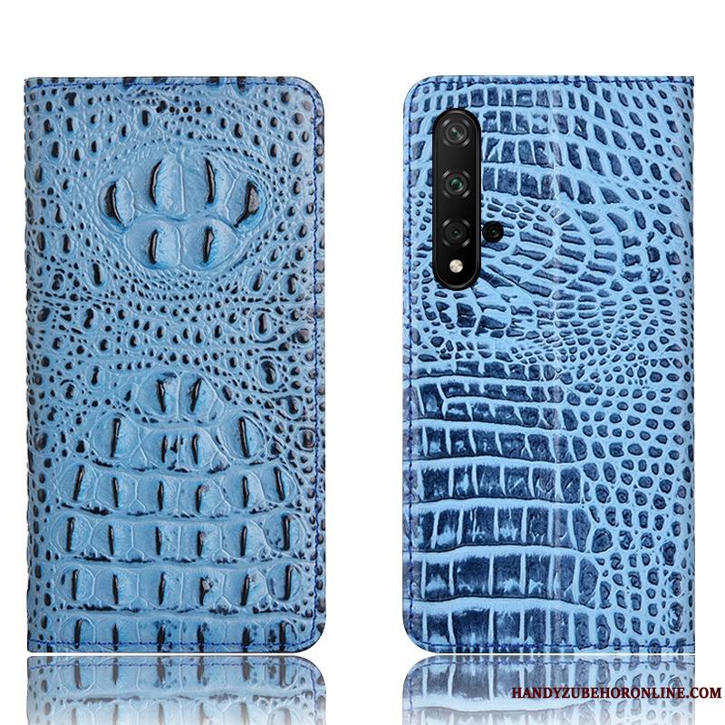 Huawei Nova 5t Étui Étui En Cuir Tout Compris Bleu Protection Coque De Téléphone