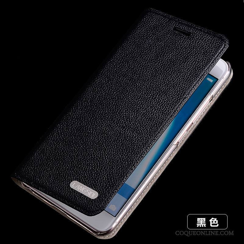 Huawei Nova Clamshell Protection Silicone Cuir Véritable Étui En Cuir Or Coque De Téléphone