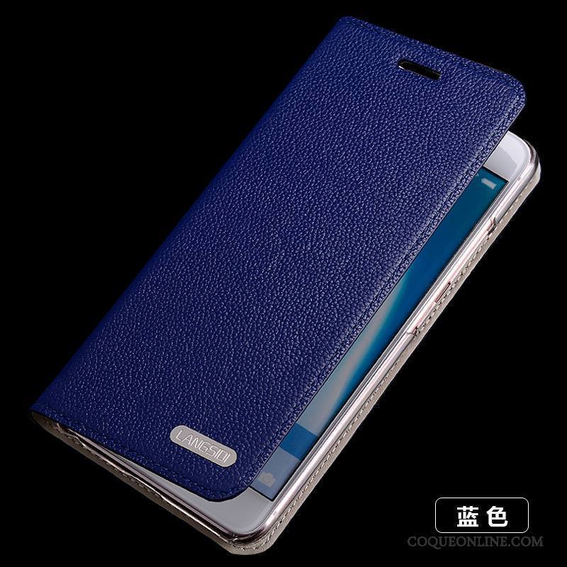 Huawei Nova Clamshell Protection Silicone Cuir Véritable Étui En Cuir Or Coque De Téléphone