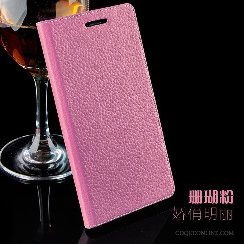 Huawei Nova Coque Cuir Véritable Fluide Doux Marron Clamshell Protection Incassable Difficile