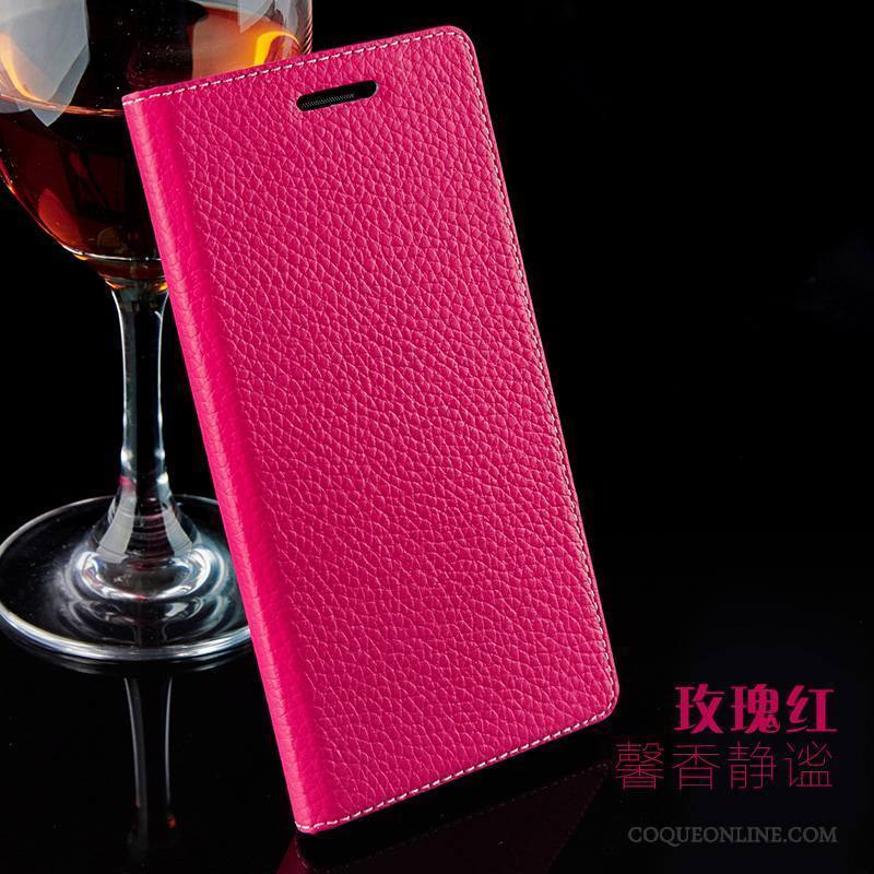 Huawei Nova Coque Cuir Véritable Fluide Doux Marron Clamshell Protection Incassable Difficile