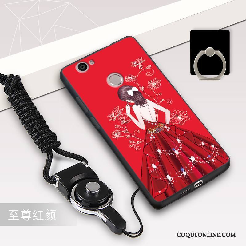 Huawei Nova Coque De Téléphone Incassable Fluide Doux Étui Ornements Suspendus Noir