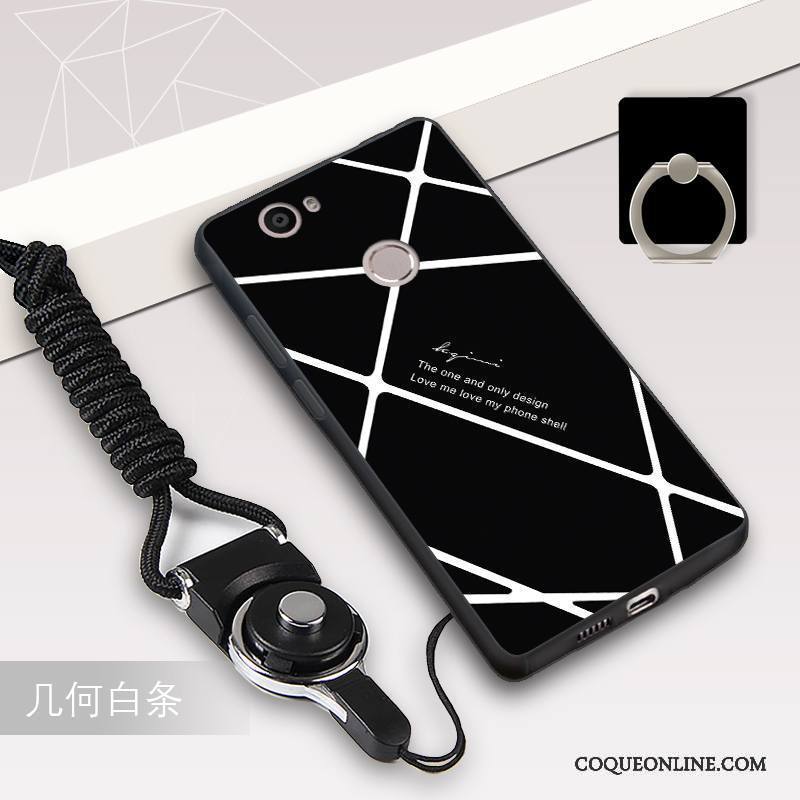 Huawei Nova Coque De Téléphone Incassable Fluide Doux Étui Ornements Suspendus Noir