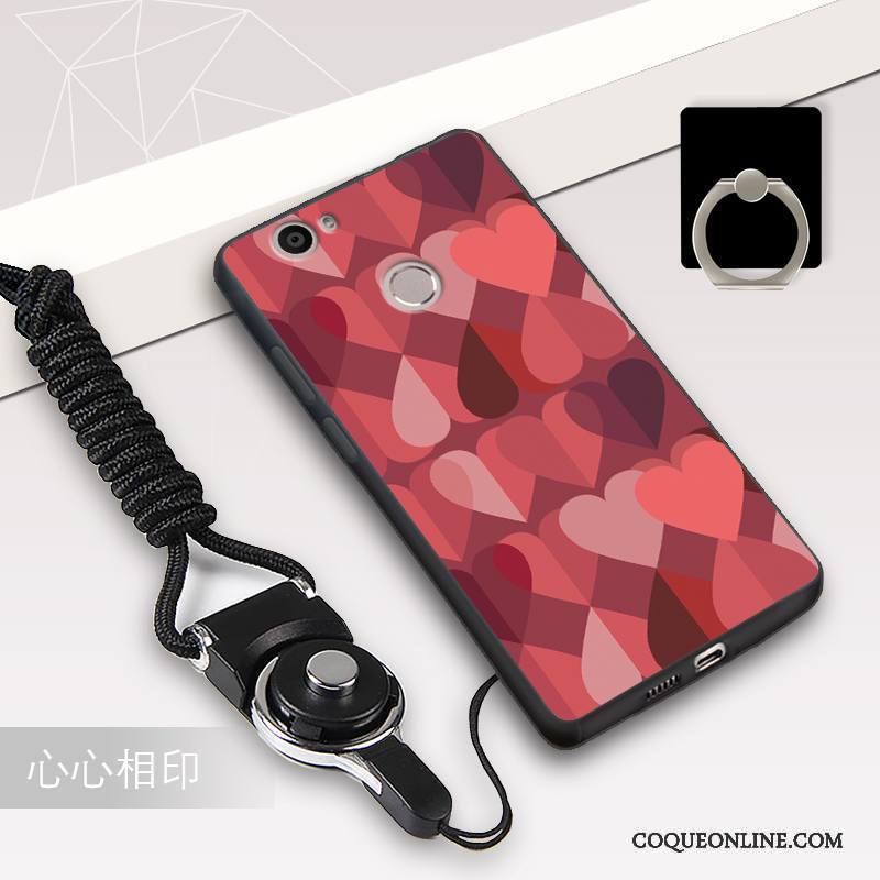 Huawei Nova Coque De Téléphone Incassable Fluide Doux Étui Ornements Suspendus Noir