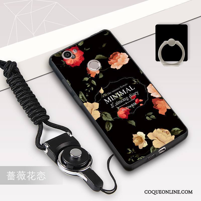 Huawei Nova Coque De Téléphone Incassable Fluide Doux Étui Ornements Suspendus Noir