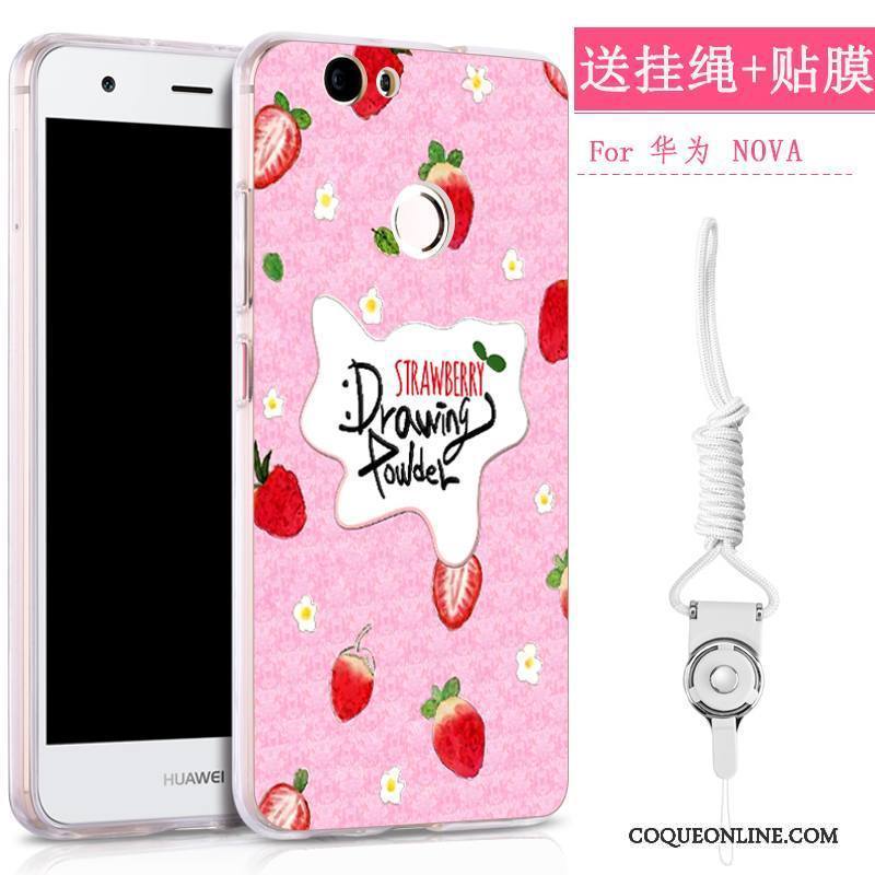 Huawei Nova Coque De Téléphone Tout Compris Charmant Ornements Suspendus Incassable Gaufrage Tendance