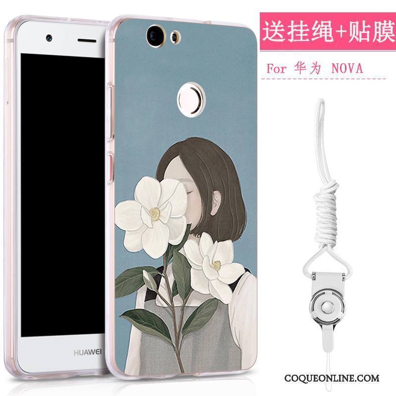 Huawei Nova Coque De Téléphone Tout Compris Charmant Ornements Suspendus Incassable Gaufrage Tendance