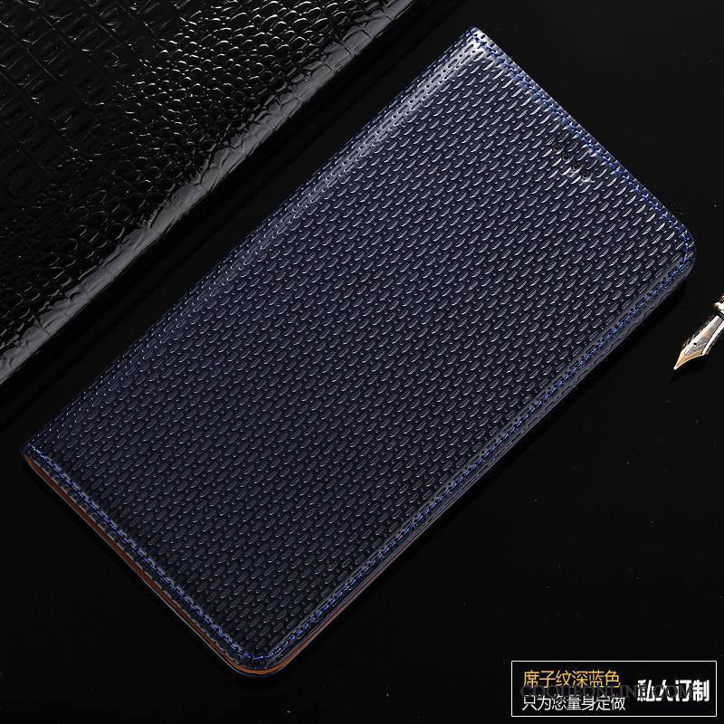 Huawei Nova Coque Housse Étui Étui En Cuir Cuir Véritable Téléphone Portable Protection Noir