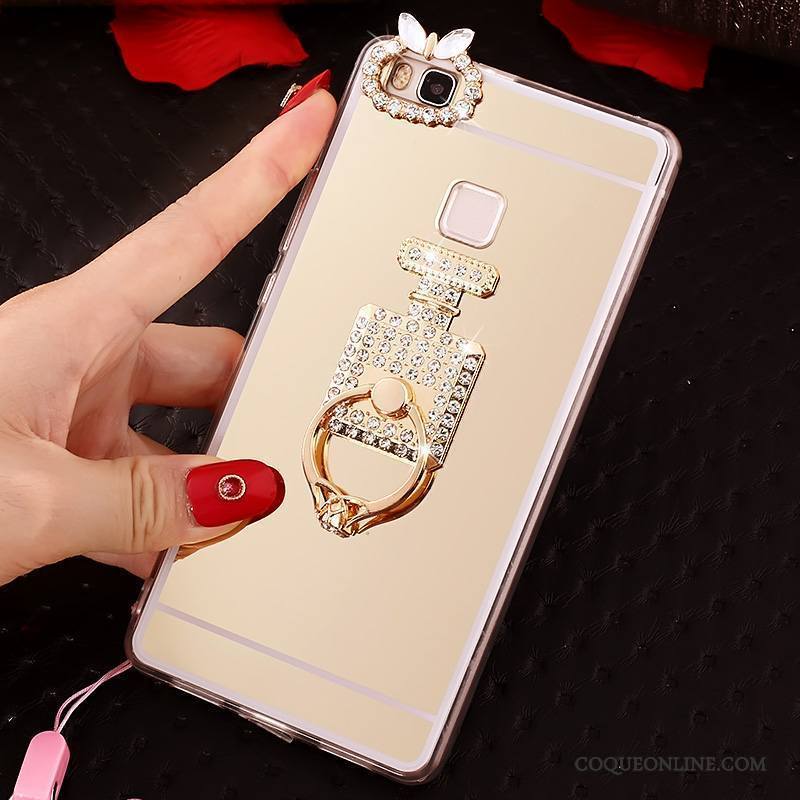 Huawei Nova Coque Incassable Fluide Doux Silicone Anneau Rose Ornements Suspendus Étui