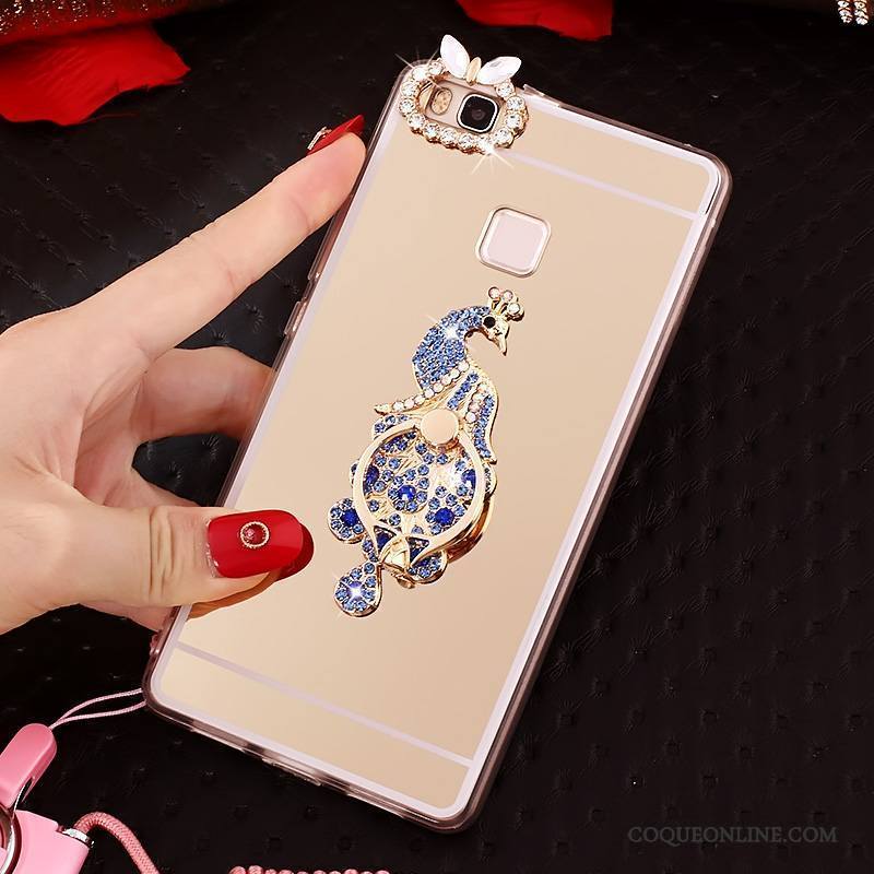 Huawei Nova Coque Incassable Fluide Doux Silicone Anneau Rose Ornements Suspendus Étui