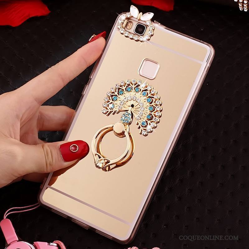 Huawei Nova Coque Incassable Fluide Doux Silicone Anneau Rose Ornements Suspendus Étui